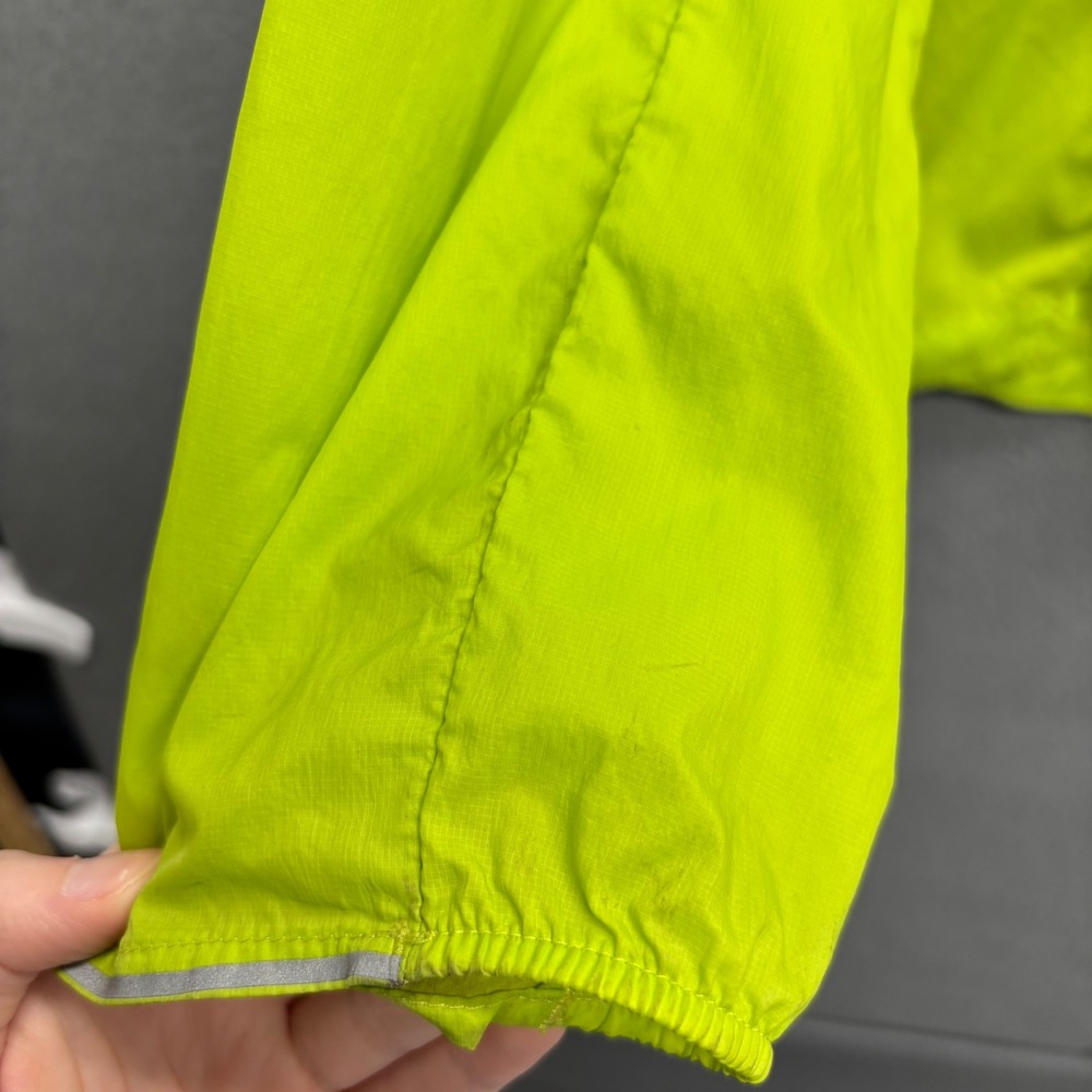 Smartwool Merino Sport Ultra Light Hooded Jacket Lime Green Windbreaker Mens M - Picture 5 of 16